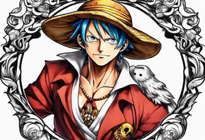 one piece anime tattoo idea