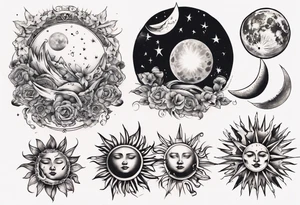 sonne und mond tattoo idea