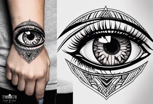 Cover up eye tattoo on my hand tattoo idea