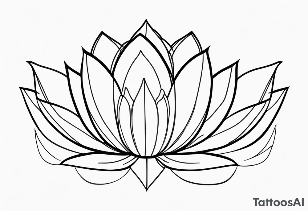 Lotus flower outline tattoo idea