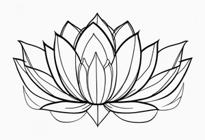 Lotus flower outline tattoo idea