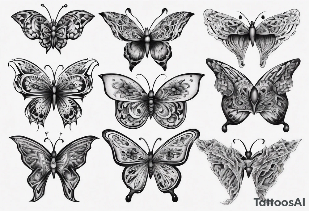 Butterfly wrap tattoos on heart overlay tattoo idea
