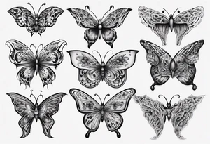 Butterfly wrap tattoos on heart overlay tattoo idea