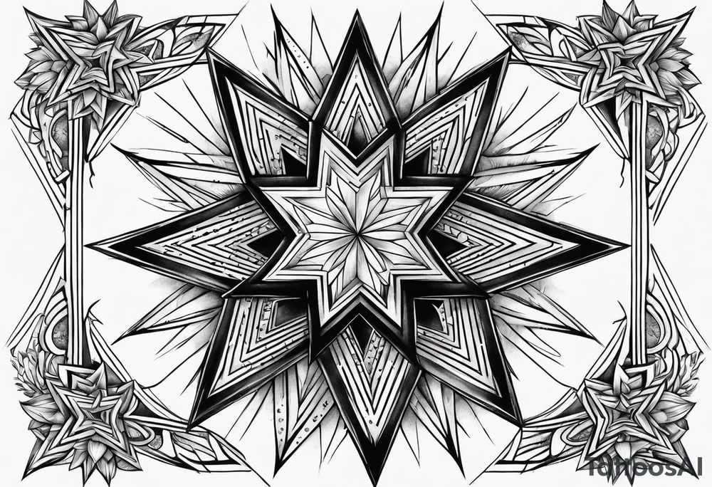 stars within a star tattoo idea