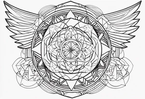 Geometric Grace tattoo idea