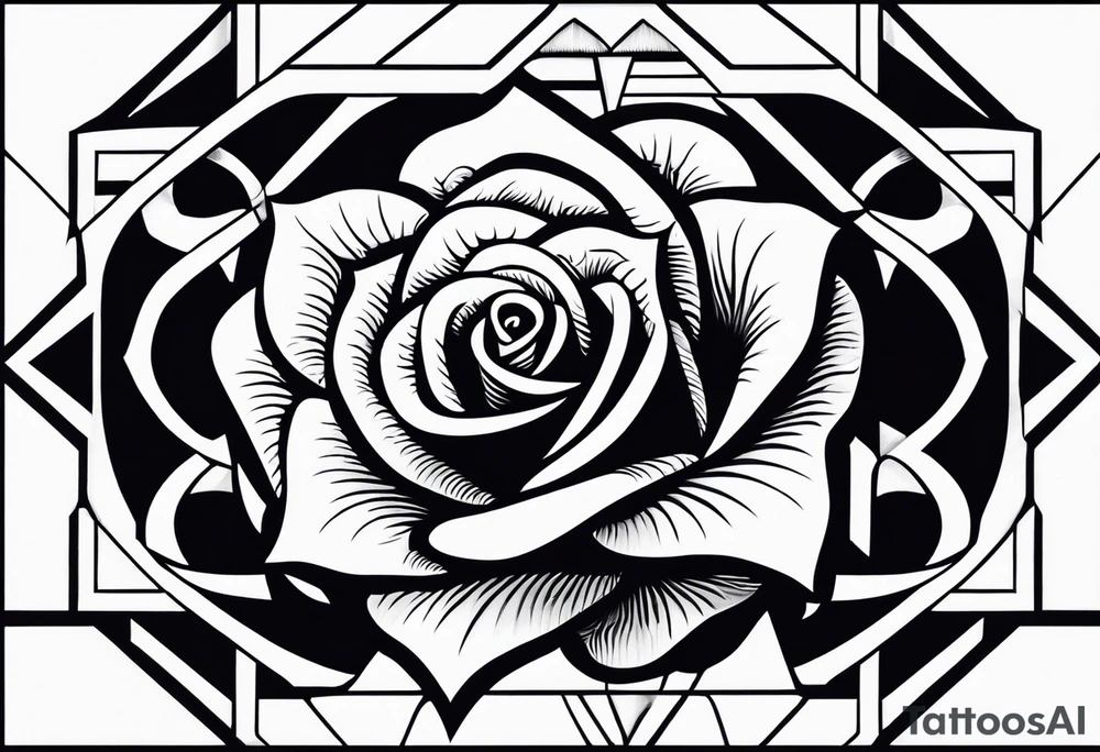 Mc Escher rose make it more mc Escher tattoo idea
