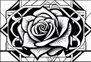 Mc Escher rose make it more mc Escher tattoo idea