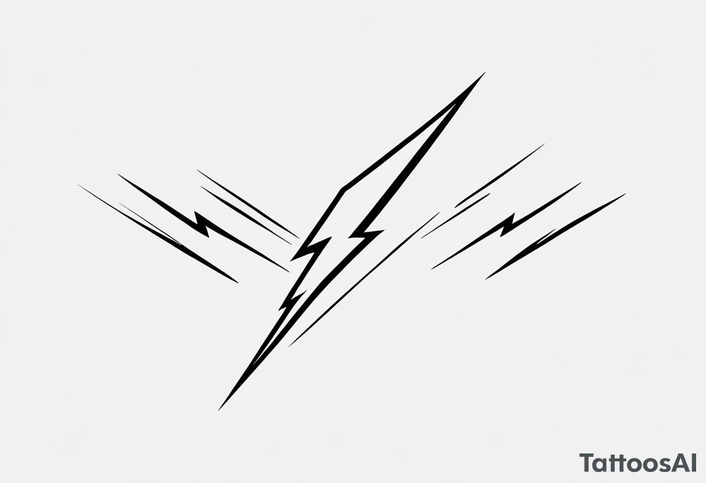 Two lightning bolts crossing or parallel to each other tattoo idea