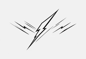 Two lightning bolts crossing or parallel to each other tattoo idea