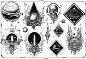 Within the black cube of saturn tattoo idea