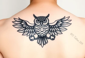 Owl and Celtic tattoo idea