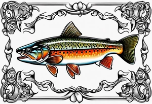 Brook trout tattoo idea