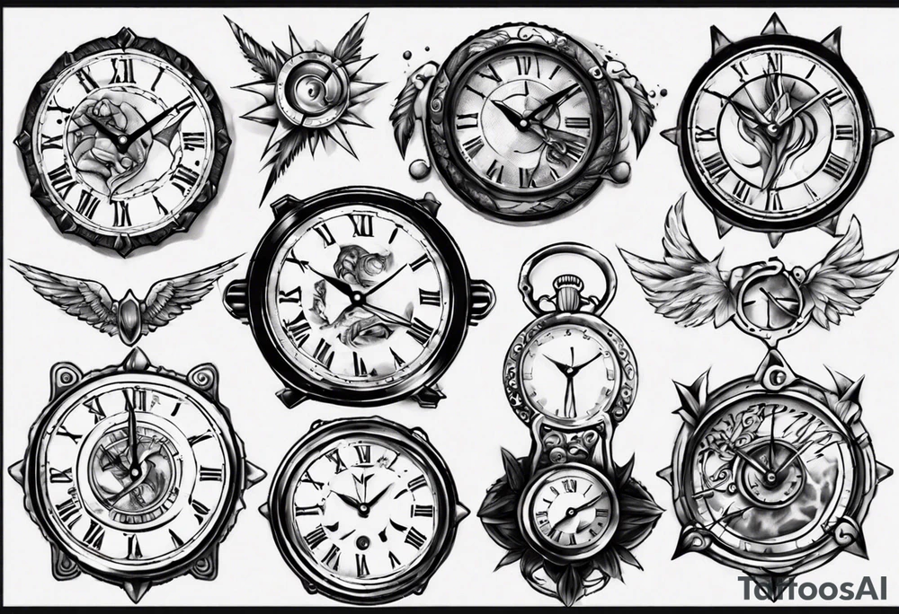 reloj de arena tattoo idea