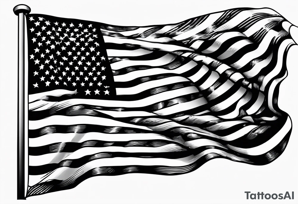 American flag with 144 in it tattoo idea