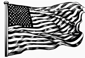 American flag with 144 in it tattoo idea