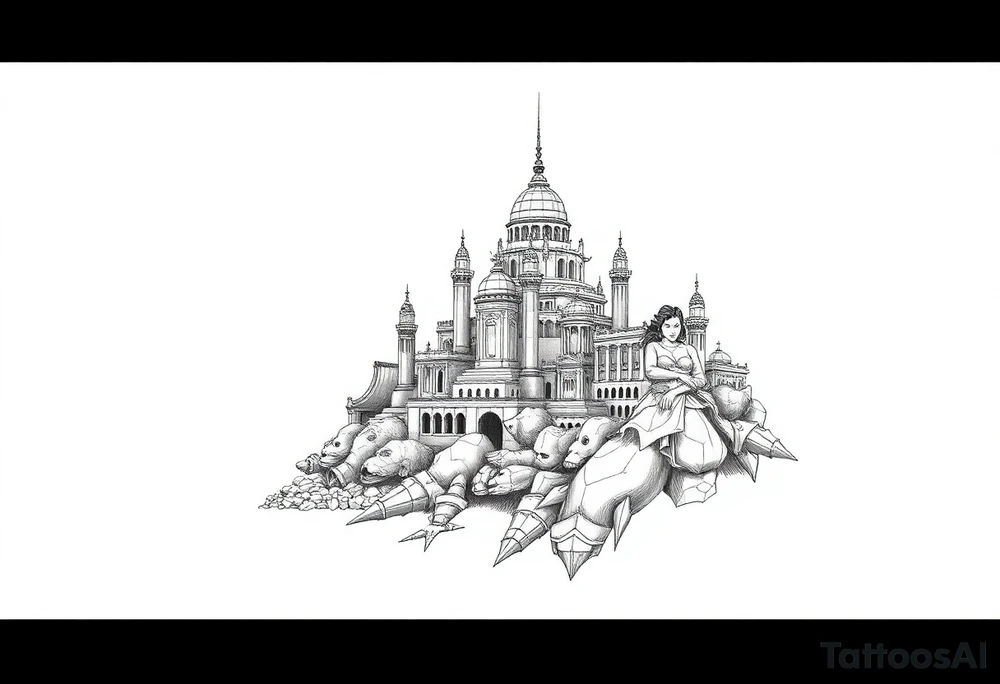 city of 
Atlantis tattoo idea