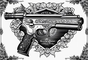 cartoon holding a gun tattoo idea