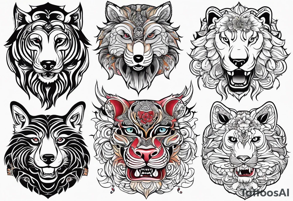 Hundepfoten mit Verzierungen tattoo idea