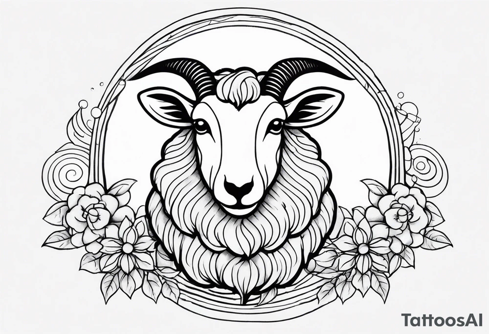 sheep tattoo idea