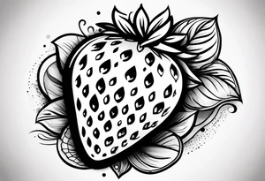 A Single Strawberry tattoo idea