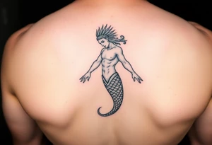 ethereal merman tattoo idea