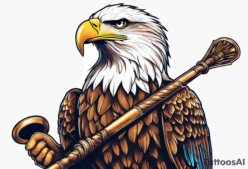 eagle holding an oar tattoo idea