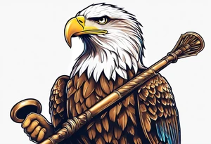eagle holding an oar tattoo idea
