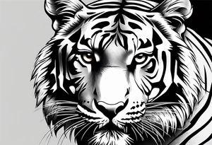 forearm 
safari tiger tattoo idea