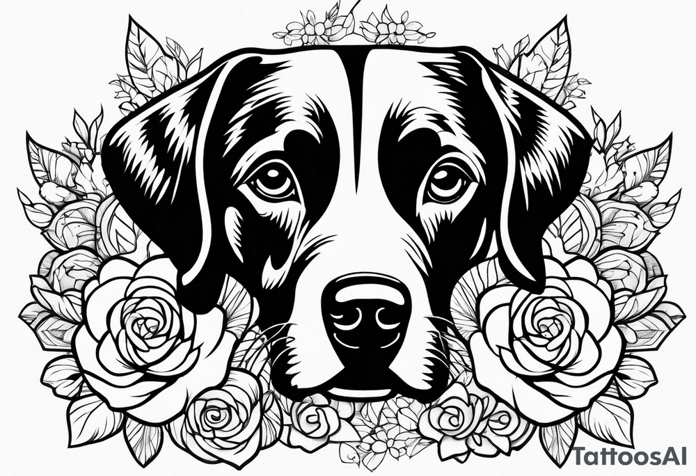 dog love tattoo idea