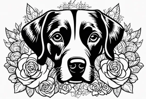 dog love tattoo idea