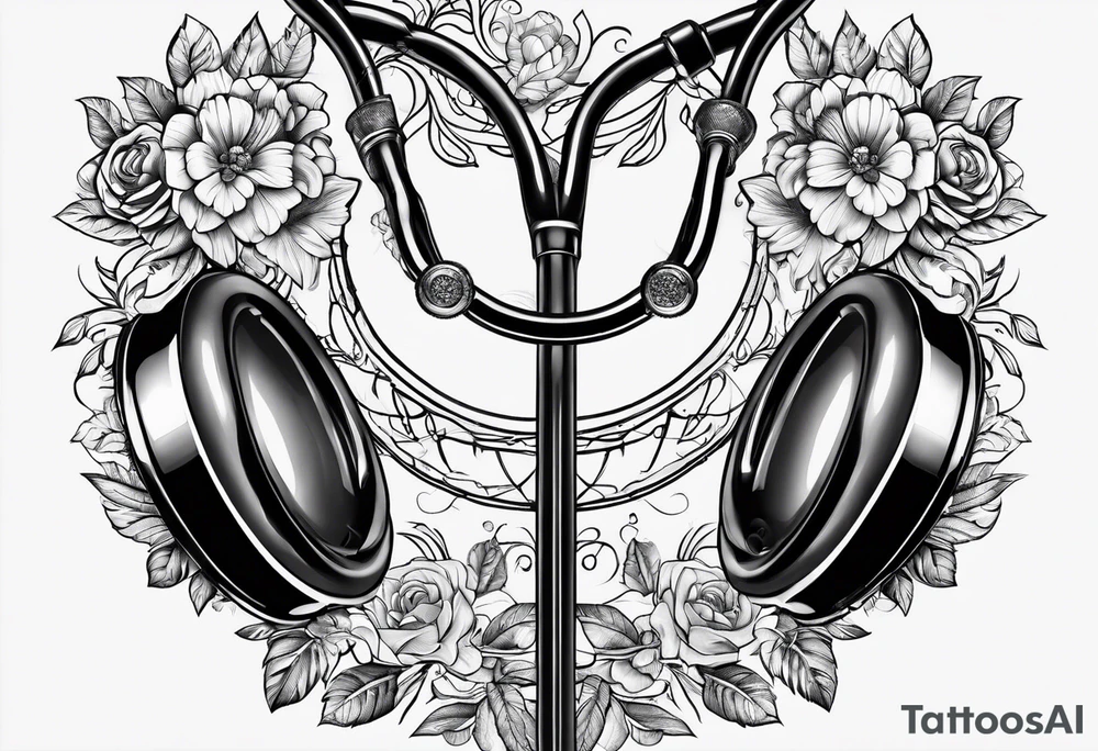 stethoscope on the back tattoo idea
