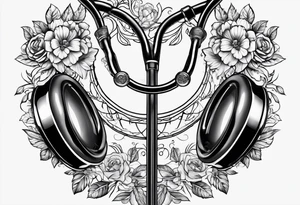 stethoscope on the back tattoo idea