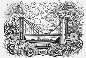 Columbia culture tattoo idea on leg/leg sleeve tattoo idea