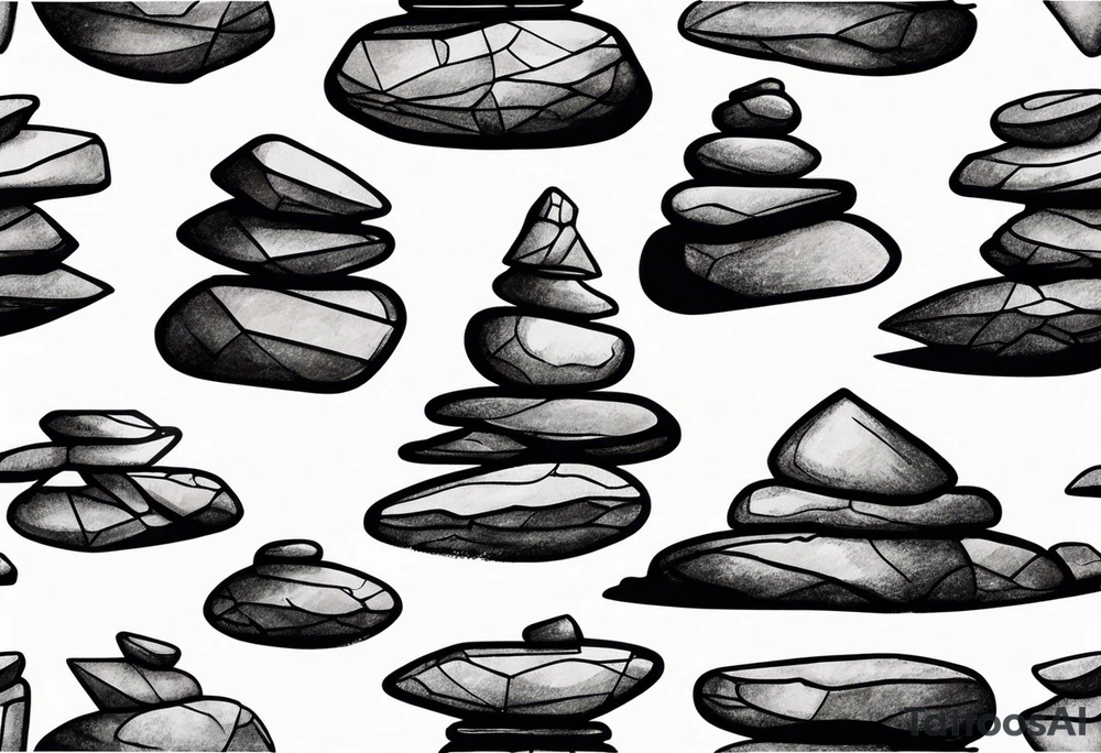 Rocks stacked on top of each other tattoo idea