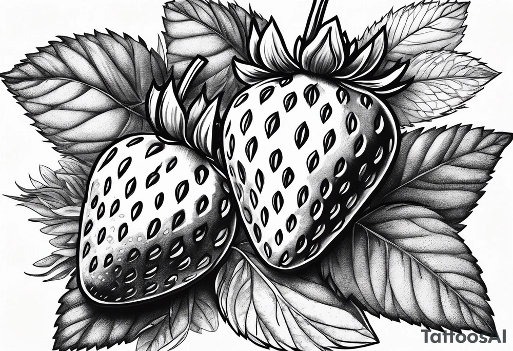 drawing Strawberry tattoo idea