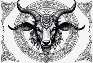 Dark, baphomet, dead tattoo idea