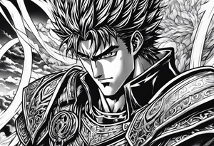 Guts from berserk manga themed tattoo idea