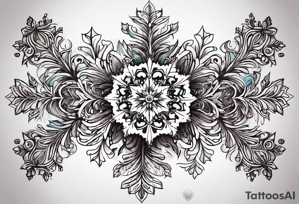 snowflake tattoo idea