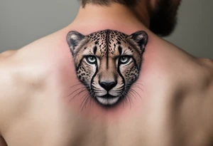 realistic cheetah tattoo idea