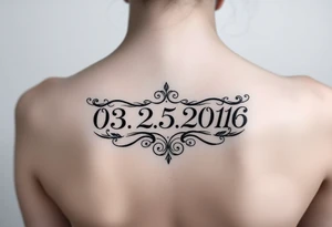 Roman numerals with the date as 03.25.2016 tattoo idea