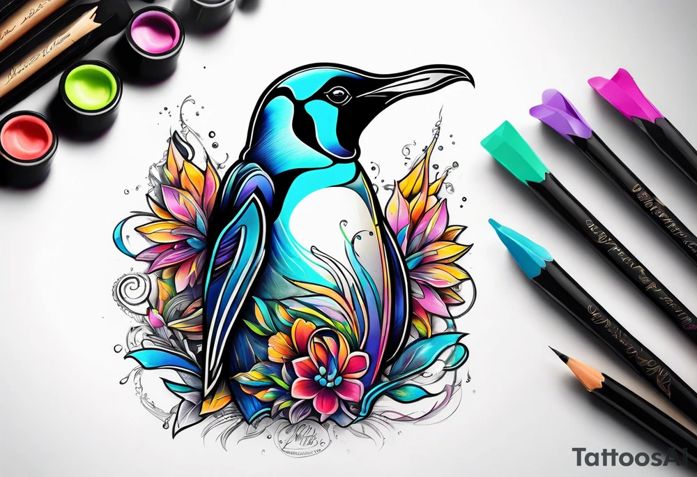 Penguin tattoo idea