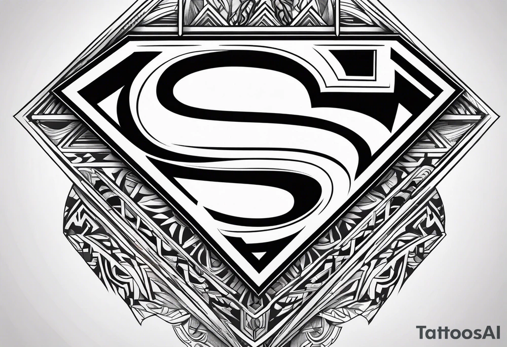 Superman logo tribal tattoo idea