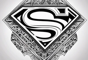 Superman logo tribal tattoo idea
