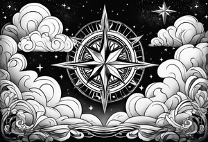 stars, clouds, Neven tattoo idea