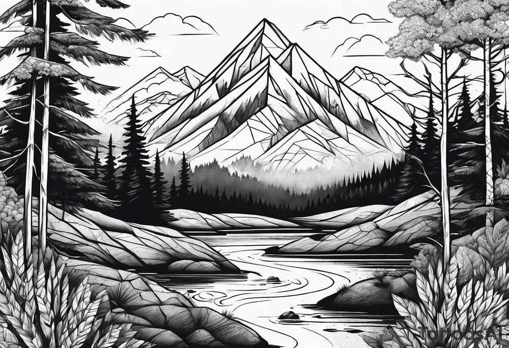 wilderness tattoo idea