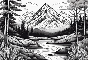 wilderness tattoo idea