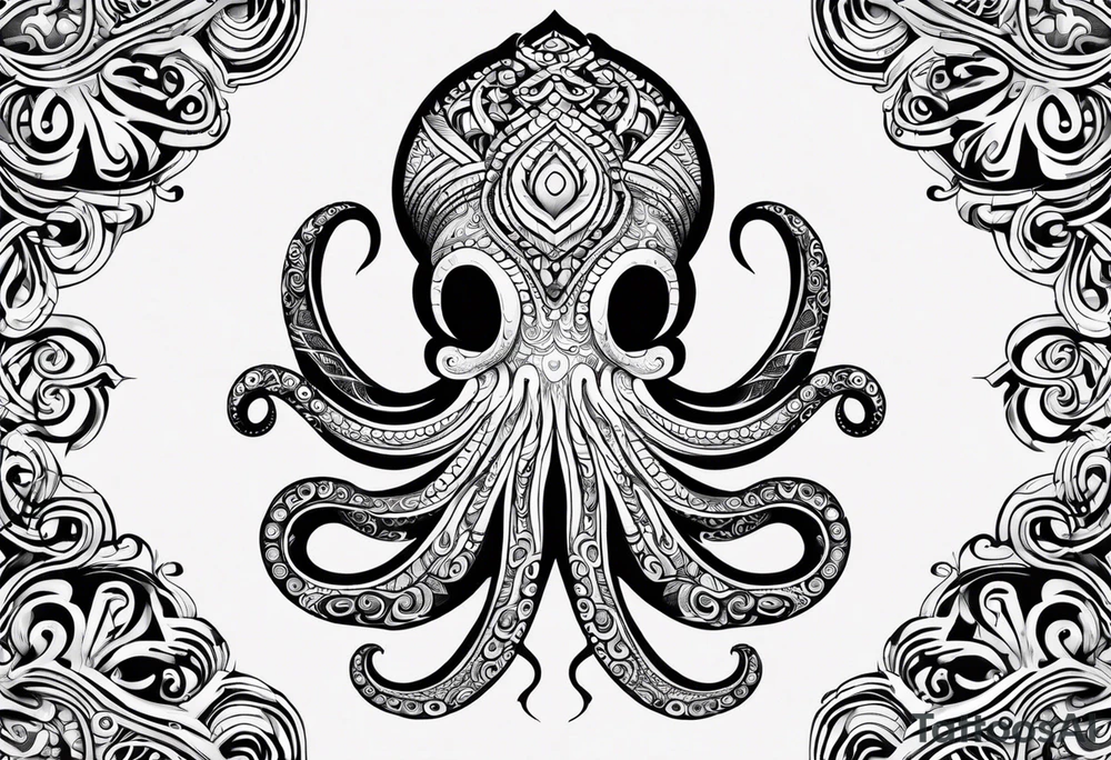 Tribal half sleeve octopus tattoo idea