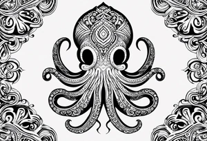 Tribal half sleeve octopus tattoo idea