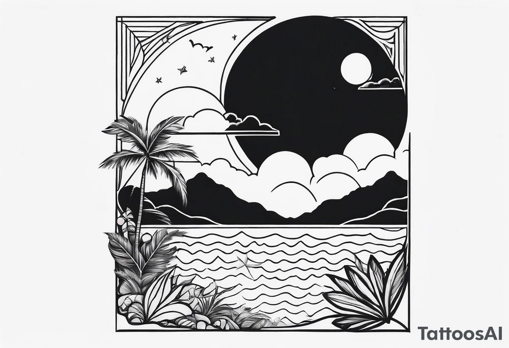 beach tattoo idea