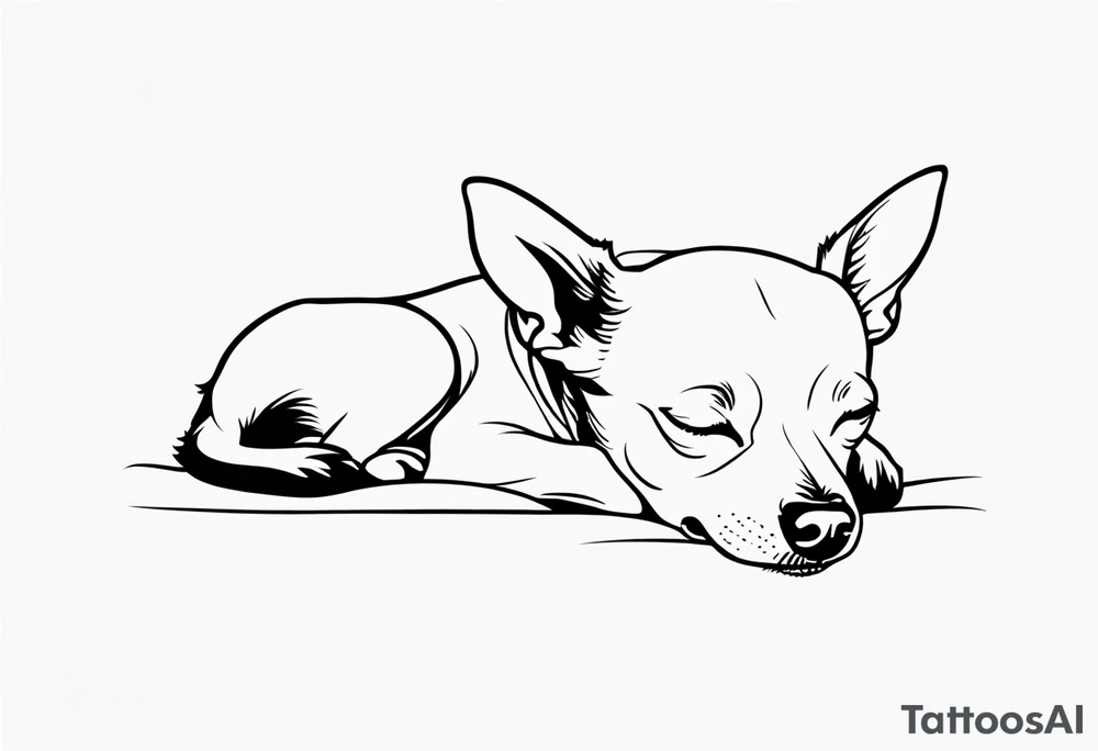 chihuahua sleeping tattoo idea